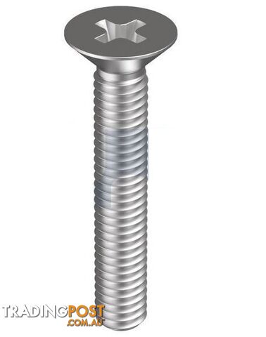 Zinc Plated (RoHS Compliant) Finish Metal Thread Countersunk Phillips Metric...