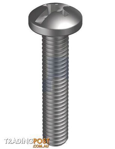 Zinc Plated (RoHS Compliant) Finish Metal Thread Pan Phillips Mild Steel Metric...