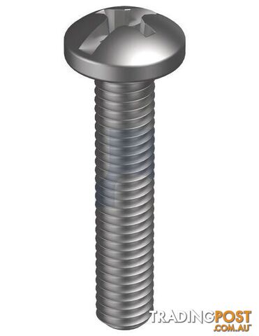 Zinc Plated (RoHS Compliant) Finish Metal Thread Pan Phillips Mild Steel Metric...