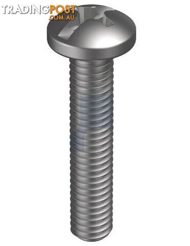 Zinc Plated (RoHS Compliant) Finish Metal Thread Pan Phillips Mild Steel Metric...