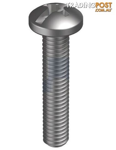 Zinc Plated (RoHS Compliant) Finish Metal Thread Pan Phillips Mild Steel Metric...