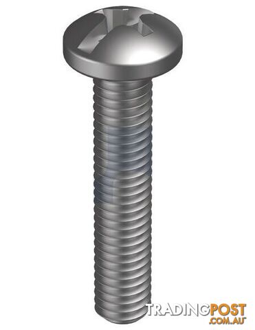 Zinc Plated (RoHS Compliant) Finish Metal Thread Pan Phillips Mild Steel Metric...