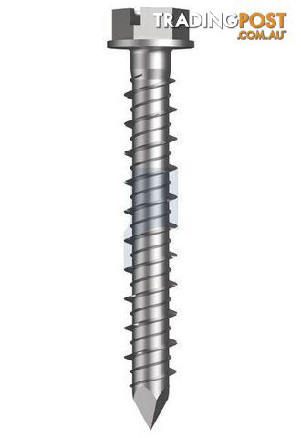R1000 Hours Protective Coat Finish TX-Con Screw Anchor Hex Slot Concrete Hobson