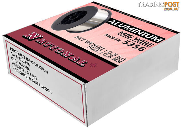 Aluminium 5356 MIG Wire 0.8mm 0.5Kg National Plus MW53560.8100