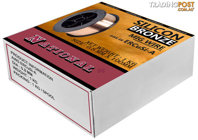 Silicon Bronze MIG Welding Wire 0.8mm x 100mm 1 Kg ERCuSi-A MWSB08100