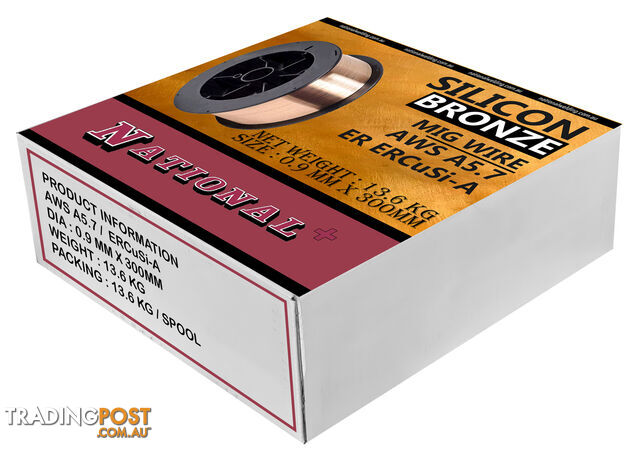 Silicon Bronze MIG Welding Wire 0.9mm x 300mm 13.6kg ERCuSi-A MWSB09300
