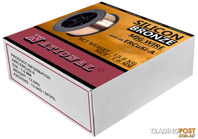 Silicon Bronze MIG Welding Wire 1.6mm x 300mm 13.6kg ERCuSi-A MWSB16300