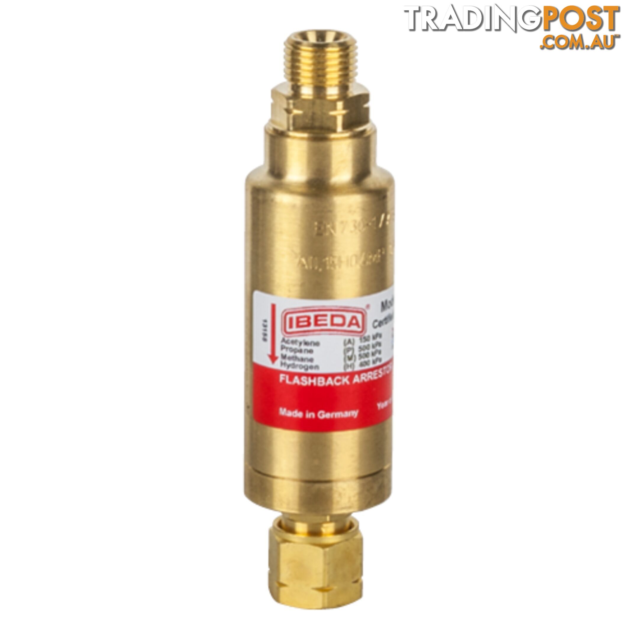 Ibeda High Flow Flashback Arrestor Fuel Gas Torch End