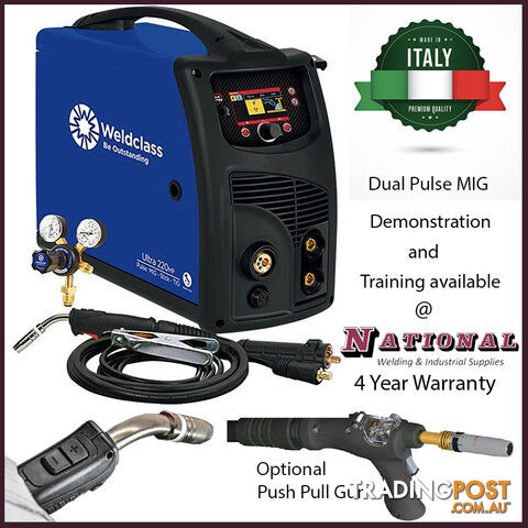 Dual Pulse MIG Welder Ultra 220 With 15Amps Plug Fitted Weldclass WC-220MP