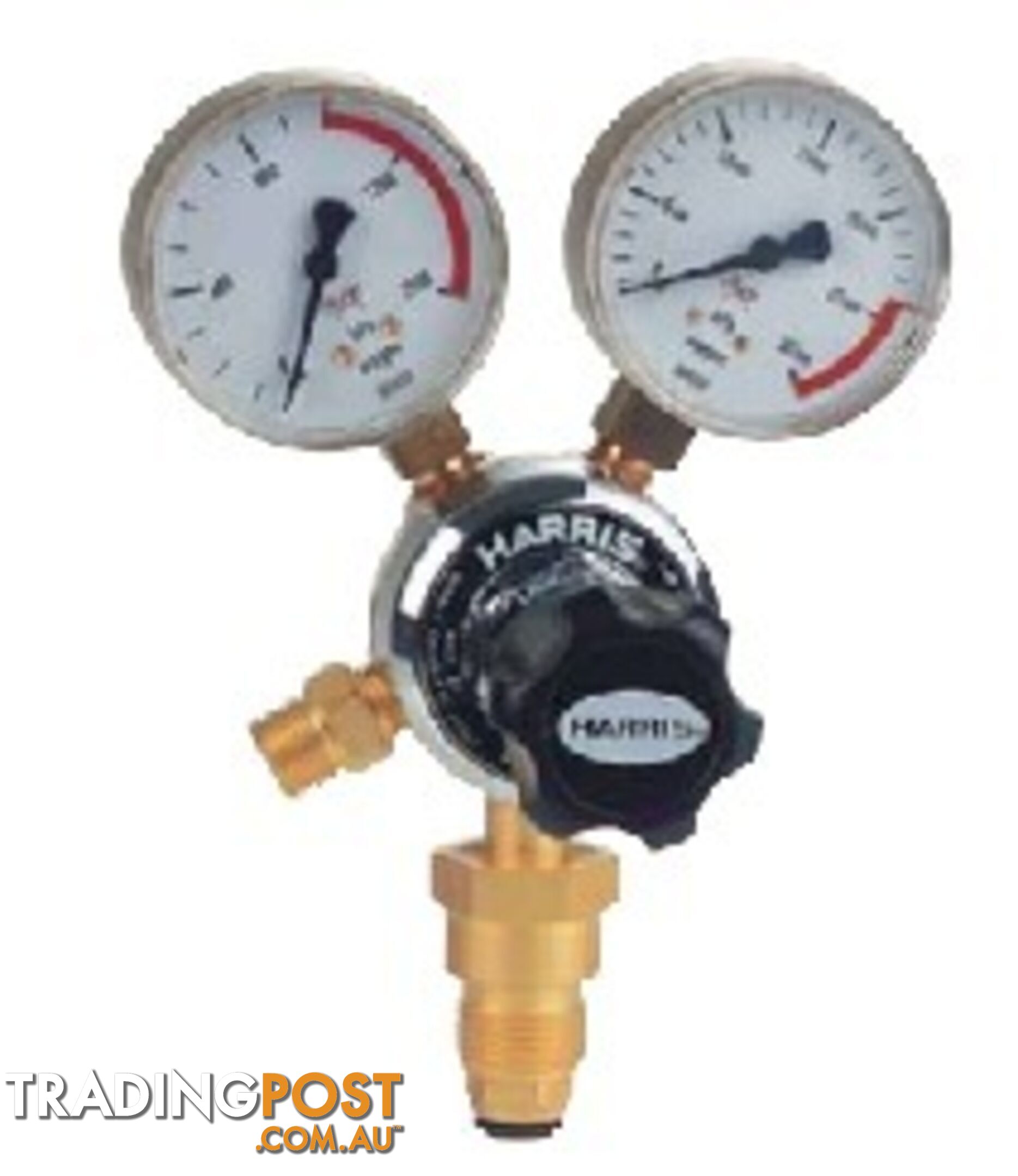 Harris Model 801 Oxygen pressure reg, Side Inlet, 0-1000kpa