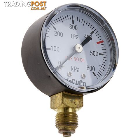 Pressure Gauge 0 - 600 kPa LPG 1/4" BSPP For RB- Regulators