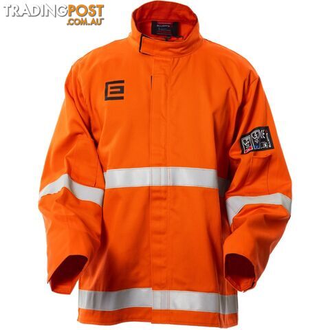 High Visibility Orange Welding Jacket with Reflective Trim Size LRG Elliotts...