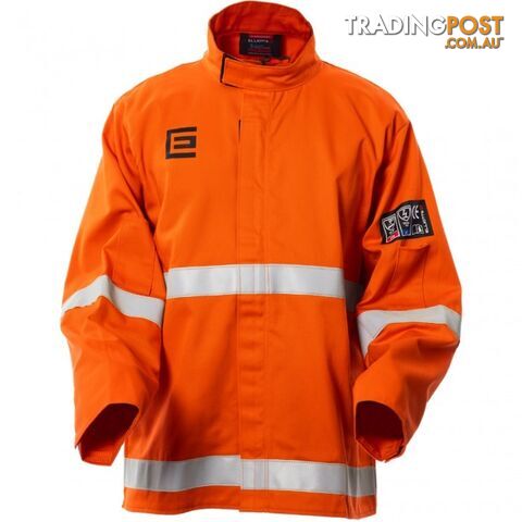 High Visibility Orange Welding Jacket with Reflective Trim Size SML Elliotts...