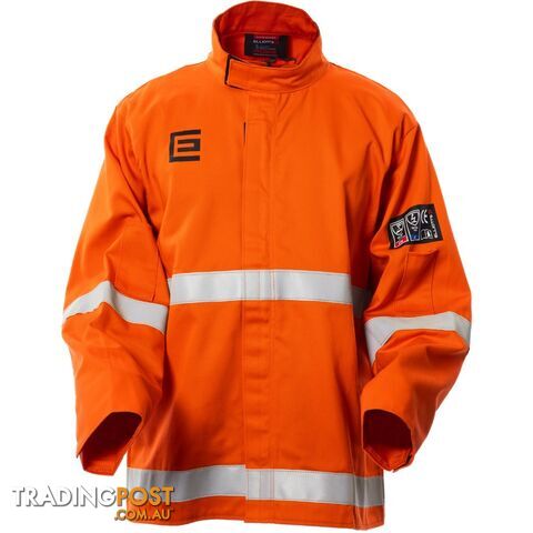 High Visibility Orange Welding Jacket with Reflective Trim Size XLG Elliotts...