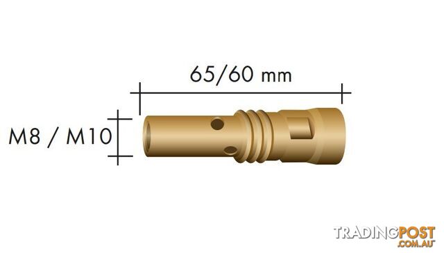 Tip Holder M8 Abimig 455 Binzel P016.D155.2 : PACK OF 2 - photo 1 of 1