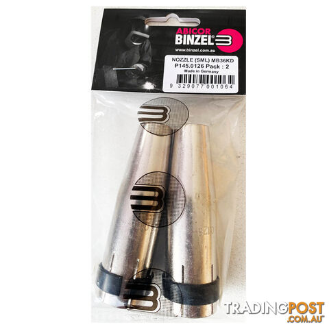 Nozzle (SML) MB36KD Abicor Binzel 145.0126 - Pack of 2