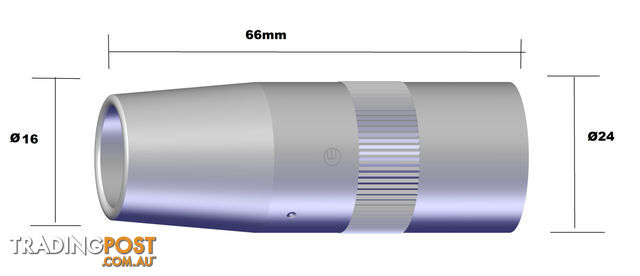 Gas Nozzle Conical 16mm Standard For WT540 Binzel 145.0735 Pkt:2