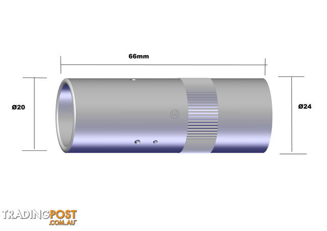 Gas Nozzle Cylindrical 20mm For WT540 Binzel 145.0742.5- Pkt:2