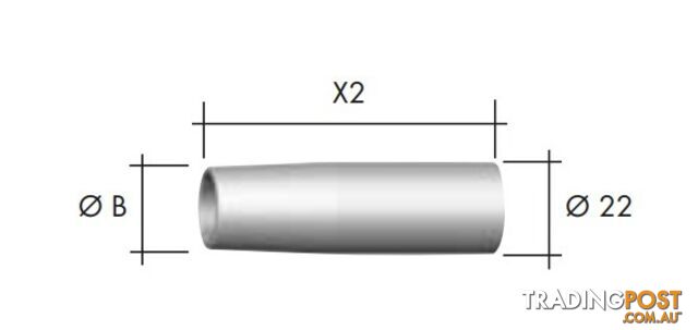 Gas Nozzle Conical Abimig 255 Binzel P145.D011- Pkt:2