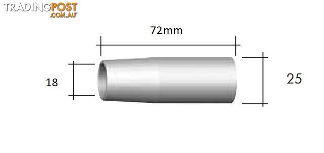 Abimig 355 Gas Nozzle Conical Binzel P145.D021 Pkt :2