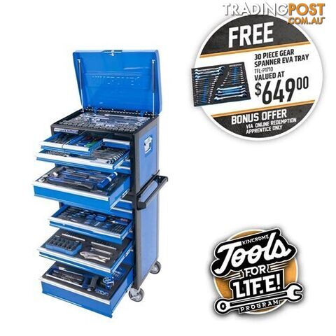Evolution Tool Workshop 306 Piece 14 Drawer Deep 1/4, 3/8 & 1/2" Drive Kincrome...