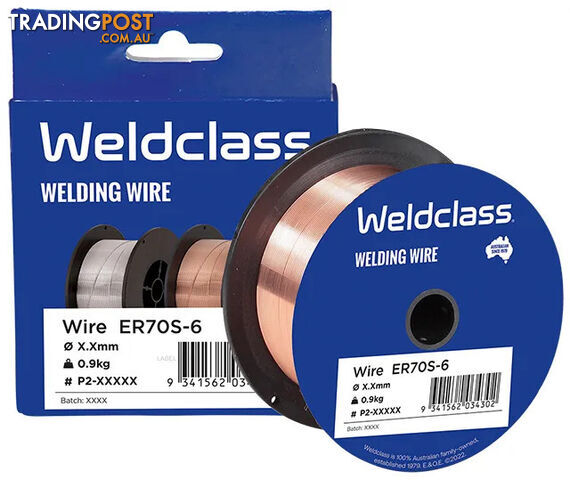 MIG Wire Steel Mini-Spools ER70S-6 0.8mm 0.9Kg Spool 100mm Weldclass P2-084MW