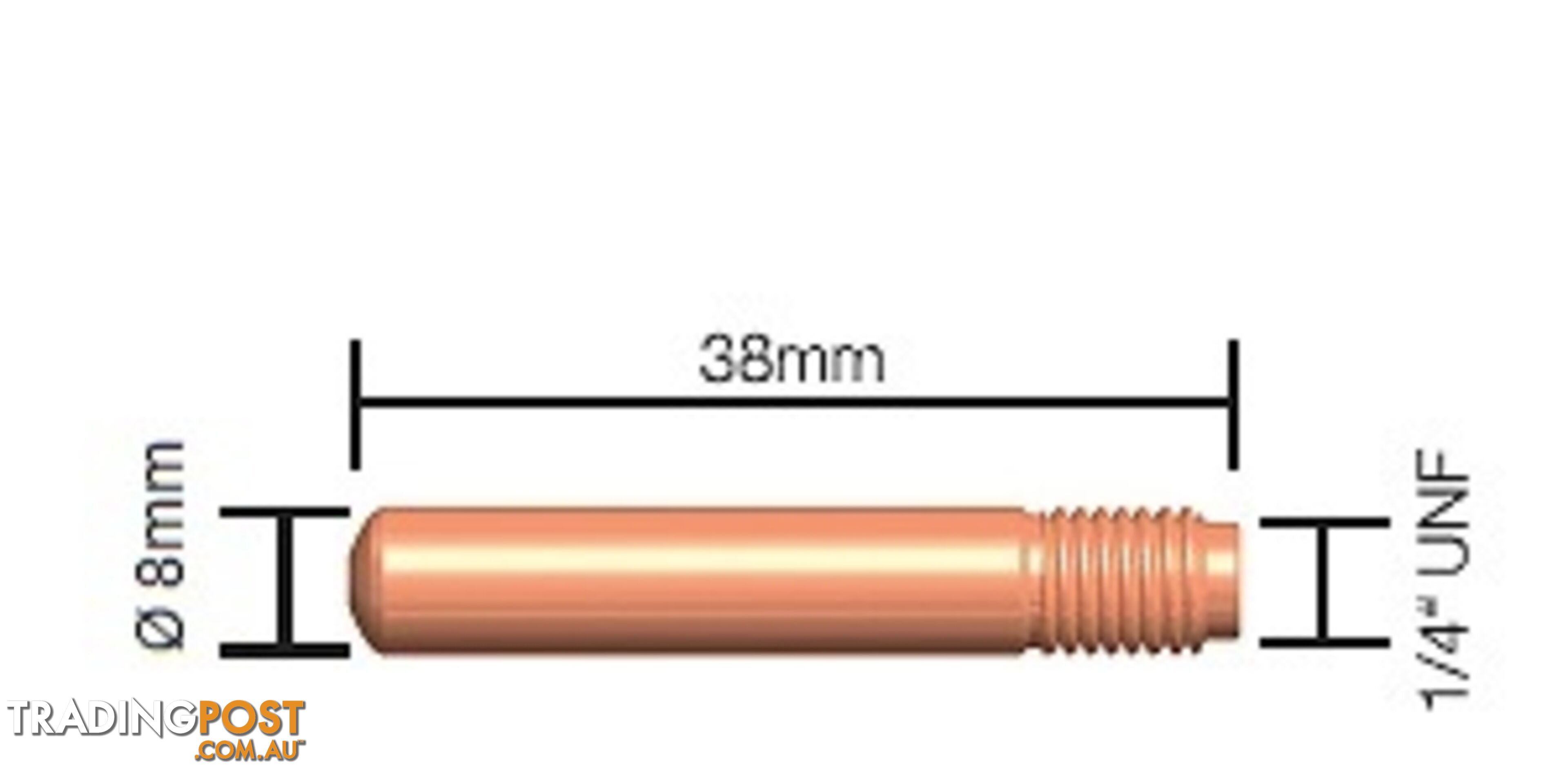 0.8mm Contact Tip Standard Duty (Tweco Style 2 & 4) 14-30 Pkt : 10