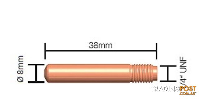 0.8mm Contact Tip Standard Duty (Tweco Style 2 & 4) 14-30 Pkt : 10