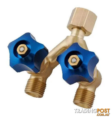 Hose Fitting Y-Piece With Valve RH 5/8" UNF Weldclass P4-HFYVRH