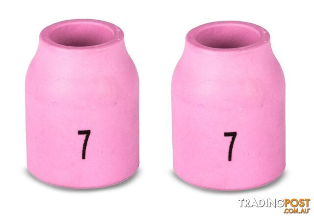 Gas Lens Ceramic Cup 7-11mm For Size 9/20 Tig Torch Unimig P53N61 Pack of 2