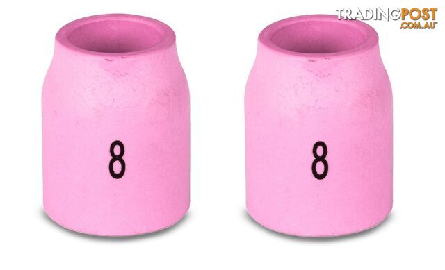 Gas Lens Ceramic Cup 8-13mm For Size 9/20 Tig Torch Unimig P53N61S Pack of 2