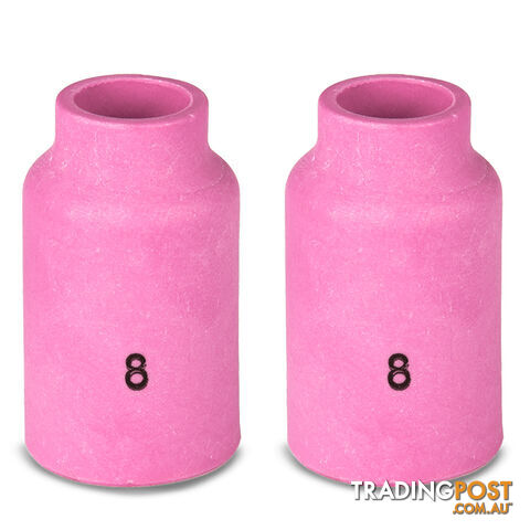 Gas Lens Ceramic Cup 8-13mm For 17/18/26 Tig Torch Unimig P54N14 Pack of 2