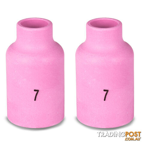 Gas Lens Ceramic Cup 7-11mm For 17/18/26 Tig Torch Unimig P54N15 Pack of 2