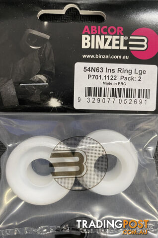 54N63 Insulator Ring Lge For 17/18/26 TIG Torches P701.1122 Pack of 2