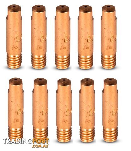 Contact Tips 1.0mm x M6 6mm Binzel Style 14/15 Unimig PCT0008-10 Pack Of 10
