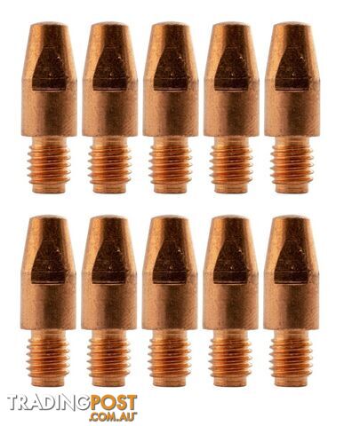 1.2mm Aluminium M8 10di 30mm Bzl Style contact tip PCT12810A-25 PACK OF 25