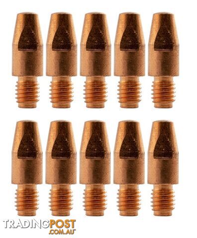 Contact Tips 0.9mm x M8 10mm Aluminium Binzel Style 36/38/500 Unimig...