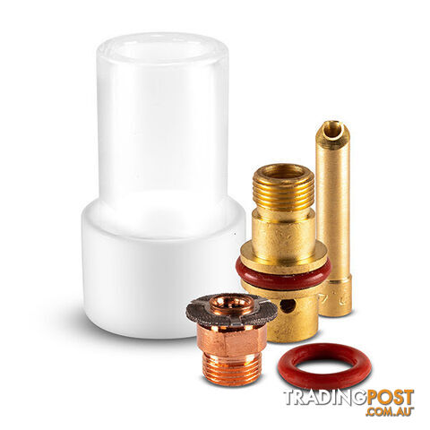 Pyrex Long Fat Boy Gas Lens Kit 1.6mm Unimig PGLFBK172616L