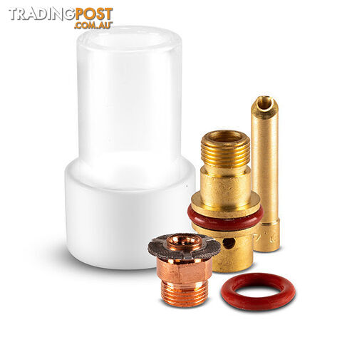 Pyrex Fat Boy Gas Lens Kit 2.4mm Short For TIG Torch 9/20 Unimig PGLFBK92024S