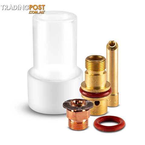 Pyrex Fat Boy Gas Lens Kit 3.2 mm Long For TIG Torch 9/20 Unimig PGLFBK92032L