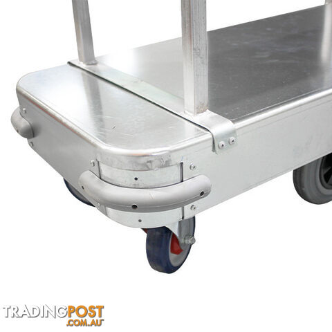 Wide Stock Trolley  6 Wheel Twin Platform Single Handle Richmond PGR201 - photo 3 of 3