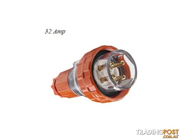 32 Amp 4 Pin IP66 Straight Plug PLS3PH432