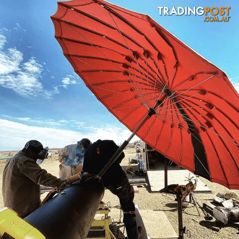 Red Canopy Heavy Duty 60 MPH Tested Umbrella 2.4 Metres (8 Ft) PLU
