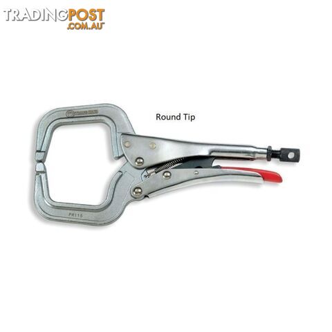Pliers Locking C-Clamp 280mm Length 102mm Opening Round Tip PR115