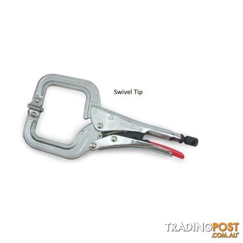 Plier Locking C-Clamp 280mm Length 102mm Opening Swivel Tip PR115S