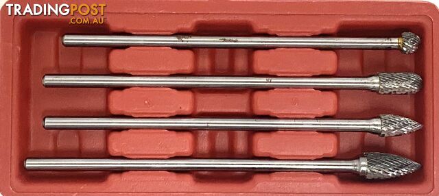 Carbide Rotary Burr Set 4 Piece Long Reach 35116