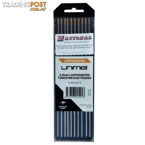 Lanthanated TIG Tungsten Electrode 2.4mm Unimig PTR0002-24