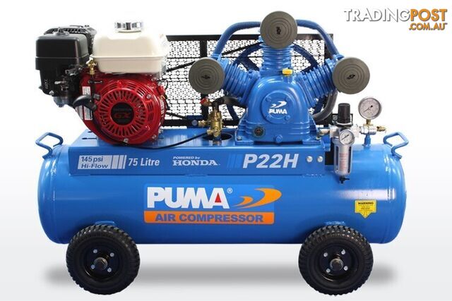 Air Compressor 75 Litres Honda Petrol Puma PU P22H