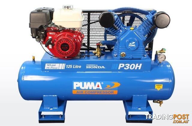 Air Compressor Electric Start 125 Litres Honda Petrol Puma PU P30H ES