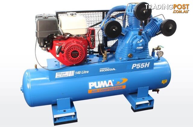 Air Compressor Electric Start 140 Litres Honda Petrol Puma PU P55H ES - photo 2 of 3